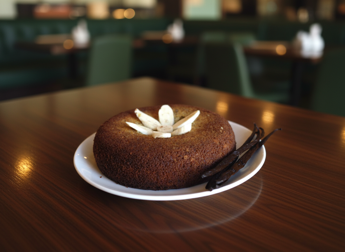 Vanilla cake baked with Organic Valley vanilla beans